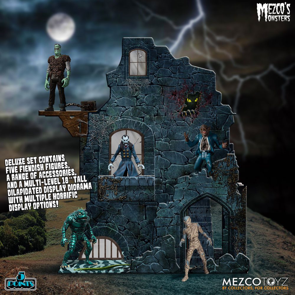 Figuras 5 Points Tower Of Fear Mezco's Monsters Deluxe Box Set 9 Cm