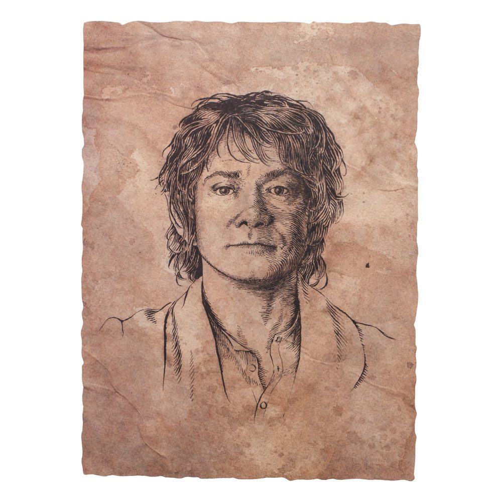 Litografía Portrait of Bilbo Baggins El Hobbit 21x28cm Weta