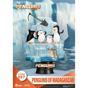 Diorama Los Pingüinos de Madagascar PVC D-Stage Skipper, Kowalski, Private & Rico 14 cm Beast Kingdom Toys
