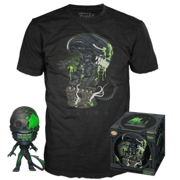 Alien POP! & Tee Set de Minifigura y Camiseta 40th Xenomorph heo Exclusive talla M