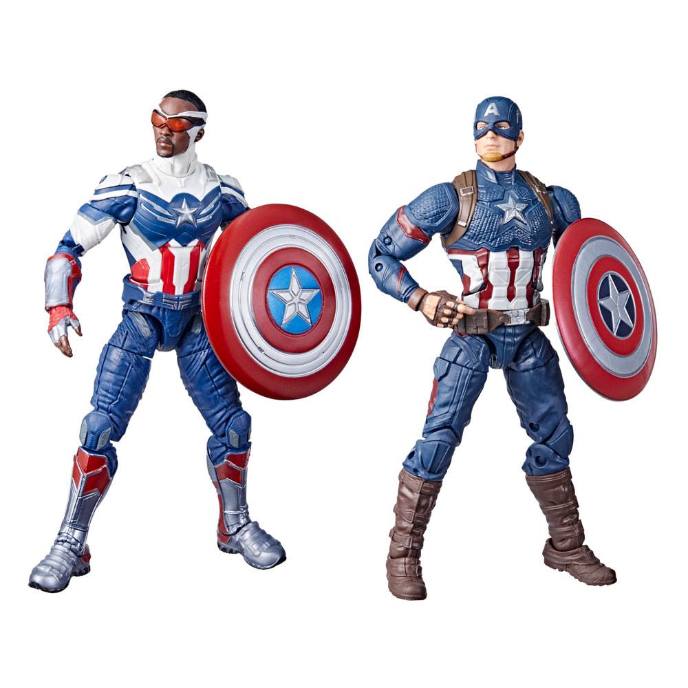 Figuras Capitán America 2022 Marvel Legends Pack de 2 Sam Wilson & Steve Rogers 15 cm Hasbro - Collector4u.com