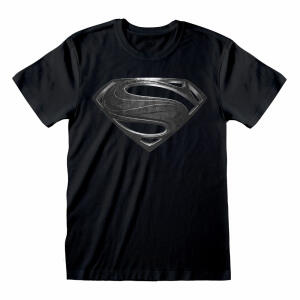 Camiseta Superman Black LogoJustice League Movie talla L - Collector4u.com