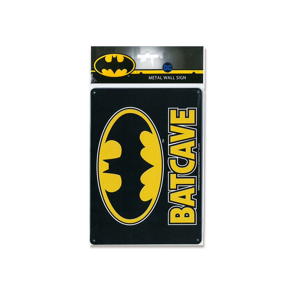Placa de Chapa Batcave Batman DC Comics 15x21cm - Collector4u.com