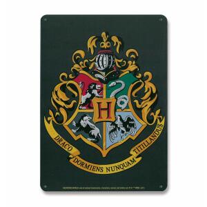 Placa de Chapa Hogwarts Logo Harry Potter 15 x 21 cm Logoshirt