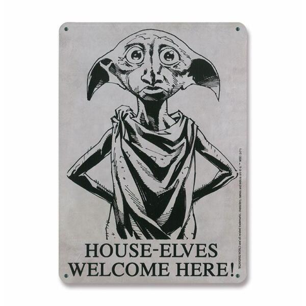Placa de Chapa House-Elves Harry Potter 15 x 21 cm Logoshirt
