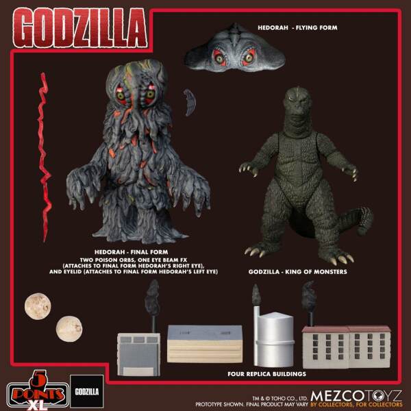 Figuras Godzilla Hedora la burbuja tóxica 5 Points XL Deluxe Box Set Mezco Toys - Collector4U.com