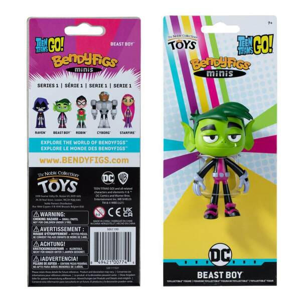 Figura Beast Boy Teen Titans Go! Maleable Bendyfigs 9 cm Noble Collection - Collector4U.com
