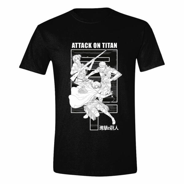 Camiseta Monochrome Trio Attack on Titan talla L - Collector4U.com