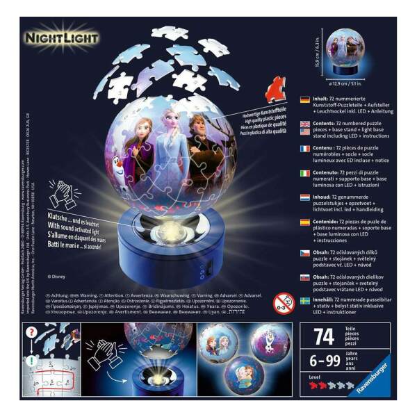 Puzzle Ball Frozen 2 3D Puzzle Nightlight Ravensburger - Collector4U.com