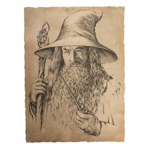 Litografía Portrait of Gandalf the Grey El Hobbit 21x28cm Weta - Collector4u.com