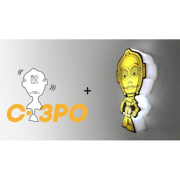 Mini Lámpara C3PO Star Wars infantil 3DLIGHTFX - Collector4U.com