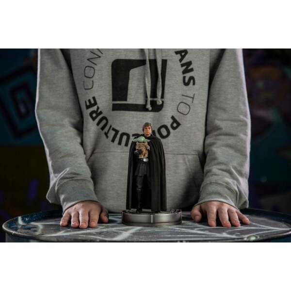 Estatua Luke Skywalker y Grogu Star Wars The Mandalorian 1/10 Art Scale 21cm Iron Studios