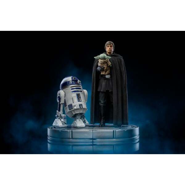 Estatua Luke Skywalker y Grogu Star Wars The Mandalorian 1/10 Art Scale 21cm Iron Studios