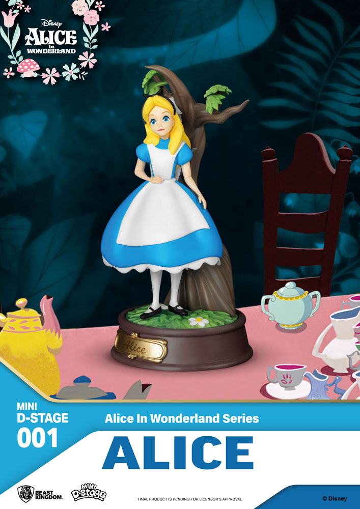 Mini Diorama Stage Alice Estatua Alicia en el País de las Maravillas PVC 10cm Beast Kingdom - Collector4U.com
