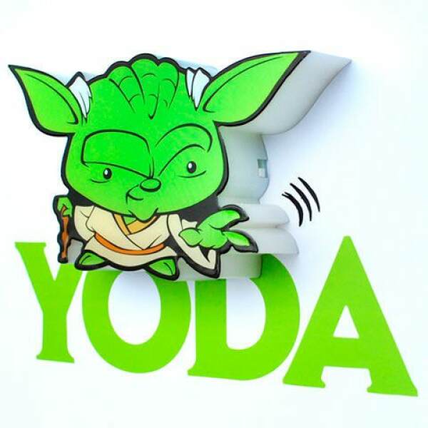 Mini Lámpara Yoda Star Wars Infantil 3DLIGHTFX - Collector4U.com