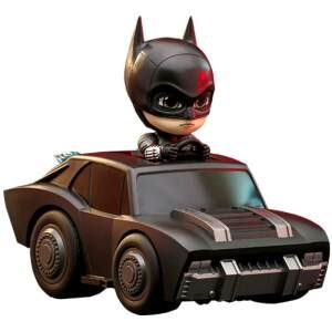 Minifigura Batman & Batmobile The Batman Cosbaby 12 cm Hot Toys - Collector4U.com