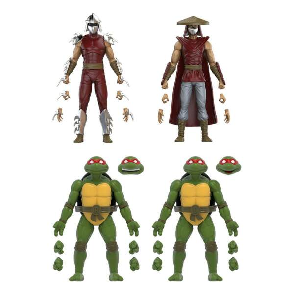 Pack de Figuras Shredder & Turtles Tortugas Ninja BST AXN Mirage Comics Exclusive 13 cm The Loyal Subjects - Collector4U.com