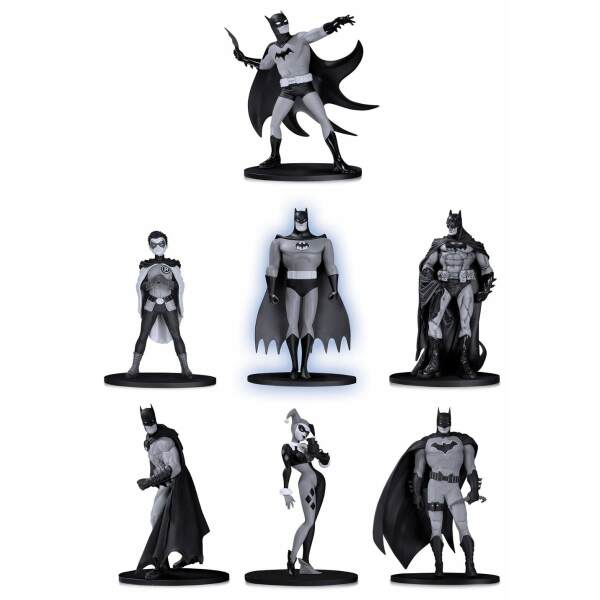 Set #2 Pack de 7 Minifiguras Box Batman Black & White PVC 10cm DC Direct - Collector4U.com