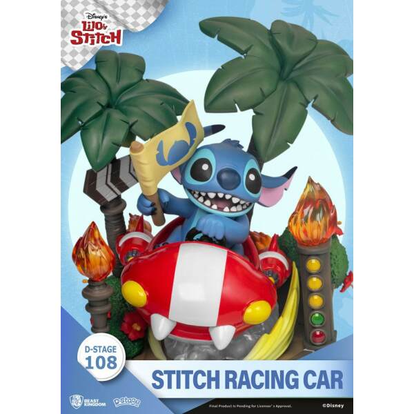 Diorama Stitch Racing Car Lilo & Stitch PVC D-Stage 15 cm Beast Kingdom - Collector4U.com