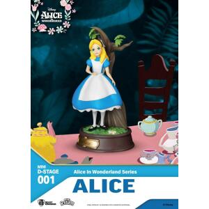 Mini Diorama Stage Alice Estatua Alicia en el País de las Maravillas PVC 10cm Beast Kingdom