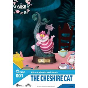Mini Diorama Stage The Cheshire Cat Estatua Alicia en el País de las Maravillas PVC 10cm Beast Kingdom