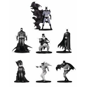 Set #4 Pack de 7 Minifiguras Box Batman Black & White PVC 10cm DC Direct - Collector4u.com