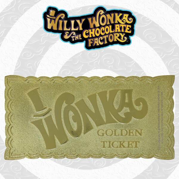 Réplica Mini Golden Ticket Willy Wonka & la fábrica de chocolate FaNaTtik - Collector4U.com