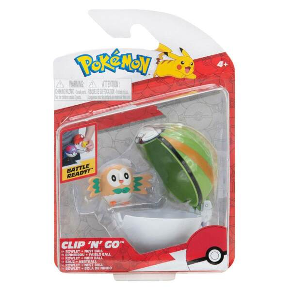 Clip'n'Go Poké Ball Rowlet & Nido Ball Pokémon Jazwares - Collector4U.com