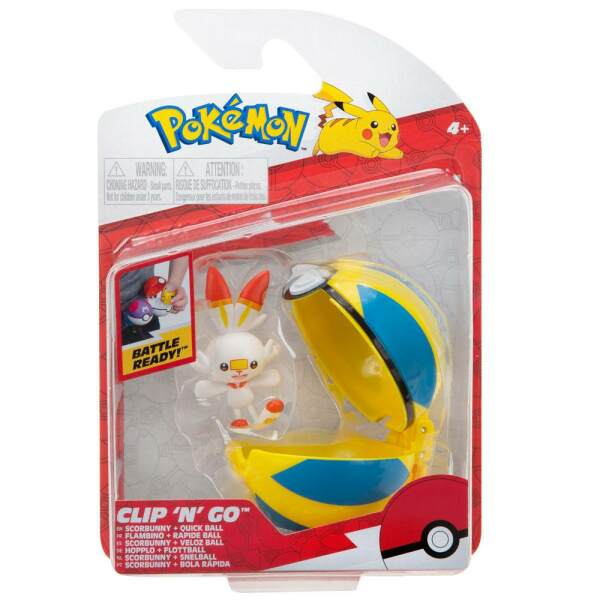 Clip'n'Go Poké Ball Scorbunny & Veloz Ball Pokémon Jazwares - Collector4U.com