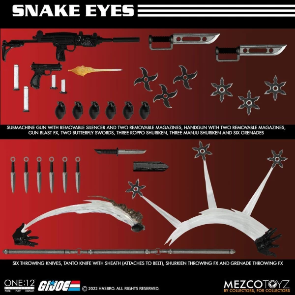 Figura Snake Eyes G.I. Joe 1/12 Deluxe Edition 17 cm Mezco Toys - Collector4U.com
