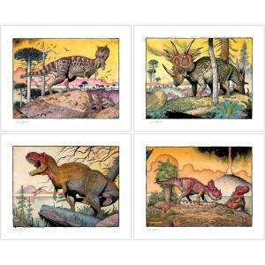 Litografias Dinosaur Series: The Cretaceous Era William Stout 41 x 33 cm - Sin Enmarcar (set de 4) Sideshow - Collector4U.com