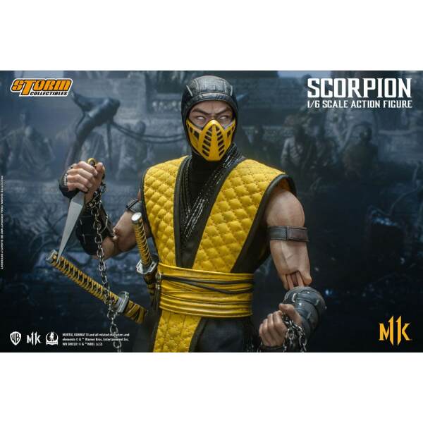 Figura Scorpion Mortal Kombat 11 1/6 32cm Storm Collectible - Collector4U.com