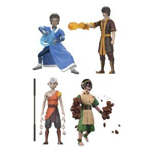 Pack de 4 Figuras Powers Avatar: La leyenda de Aang BST AXN 13cm The Loyal Subjects  - Collector4u.com