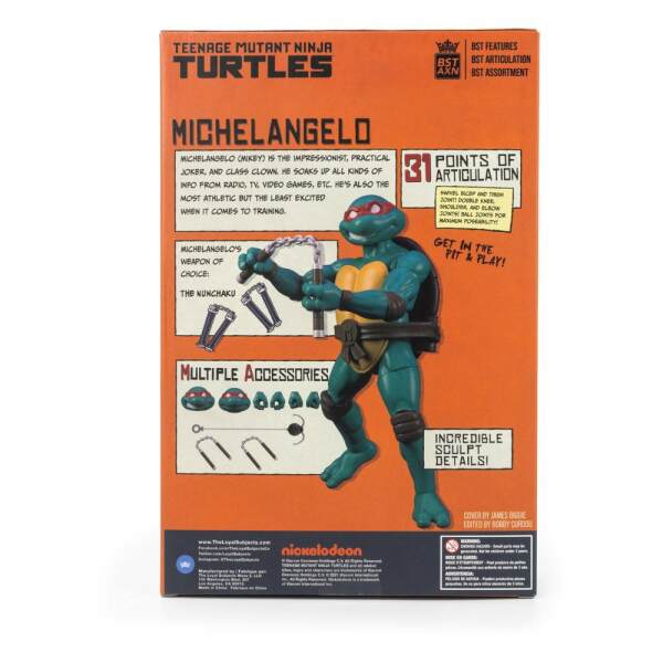 Figura y Cómic Michelangelo Tortugas Ninja BST AXN x IDW Exclusive 13 cm The Loyal Subjects - Collector4U.com