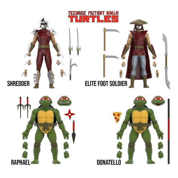 Pack de Figuras Shredder & Turtles Tortugas Ninja BST AXN Mirage Comics Exclusive 13 cm The Loyal Subjects - Collector4U.com