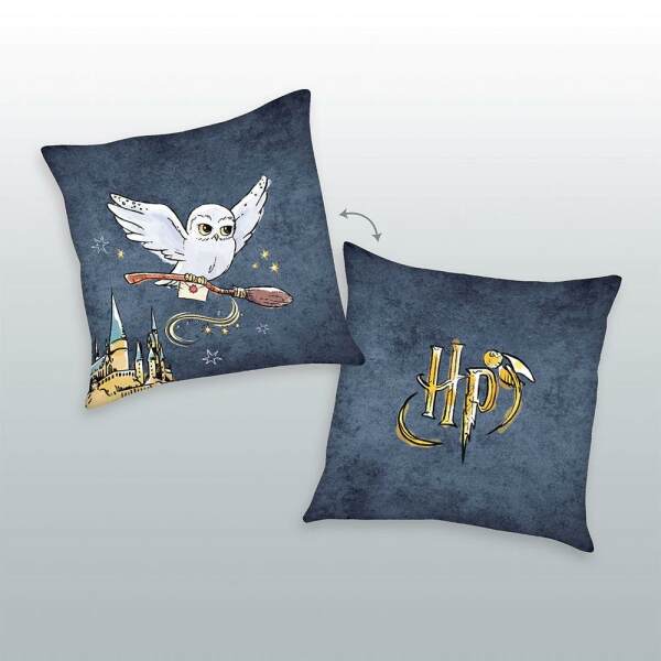 Almohada Logo & Hedwig Harry Potter (5 piezas) 40 x 40 cm Herding - Collector4U.com