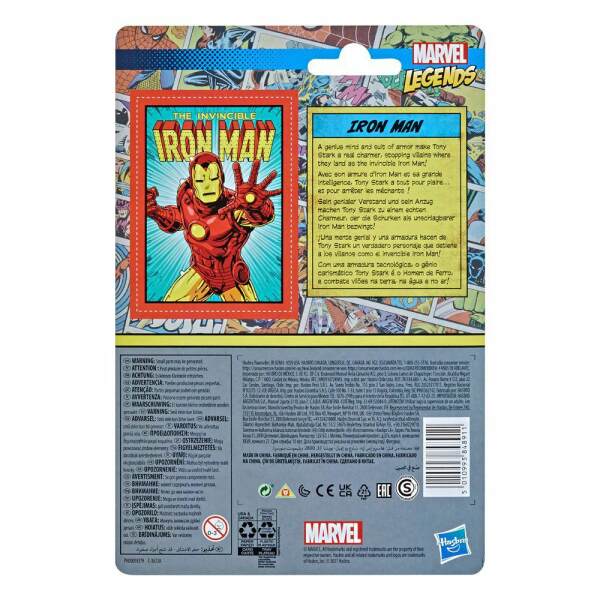 Figura 2022 Iron Man Marvel Legends Retro Collection 10 cm Hasbro - Collector4u.com