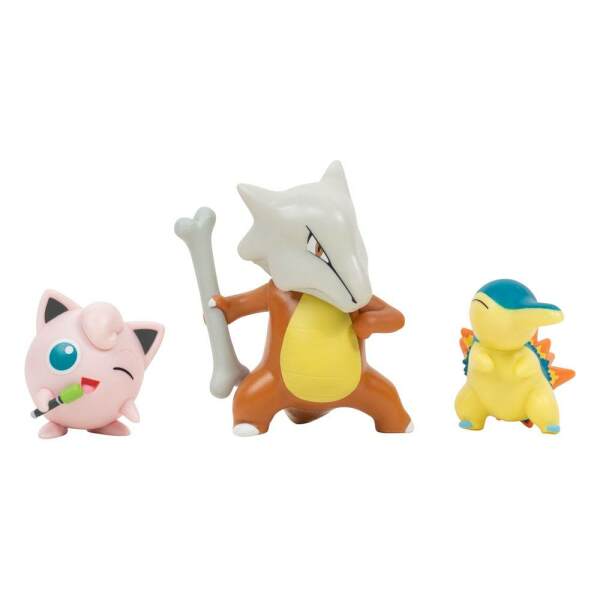 Pokémon Packs de 3 Figuras Battle Cyndaquil, Jigglypuff #1, Marowak 5 cm Jazwares - Collector4U.com