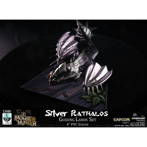 Estatua Silver Rathalos Monster Hunter PVC  10 cm Animegami Studios - Collector4U.com