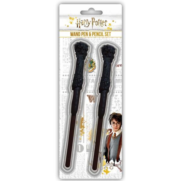 Set Harry de Bolígrafo y Lápiz Varitas Mágicas de Harry Potter - Collector4u.com