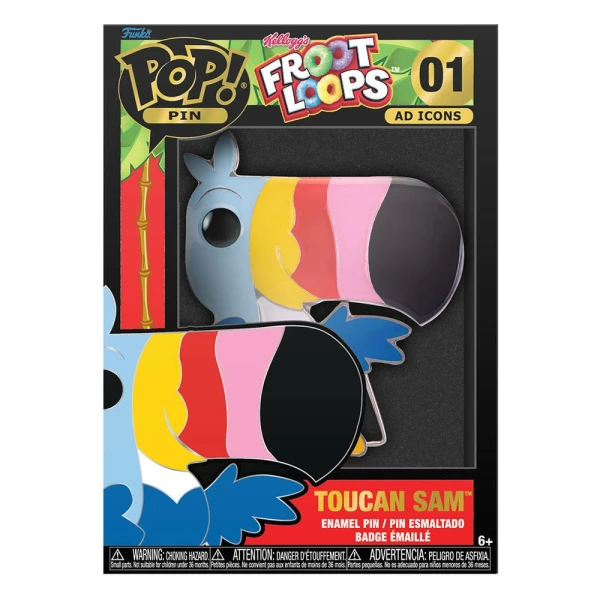 Pin Chapa esmaltada Toucan Sam Fruit Loops POP! 10cm - Collector4U.com
