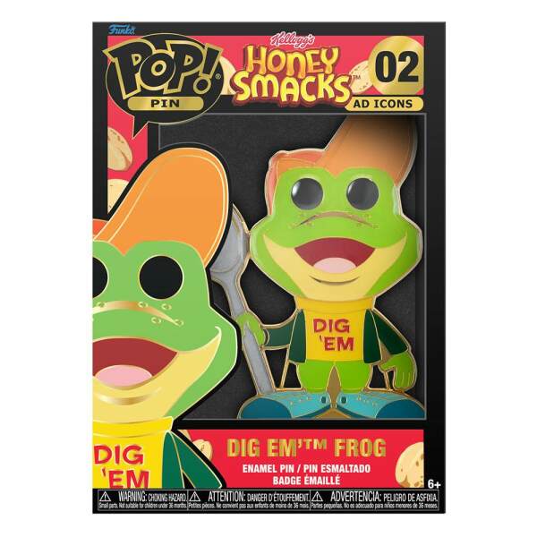 Pin Chapa esmaltada Digem Frog Honey Smacks POP! 10 cm - Collector4U.com