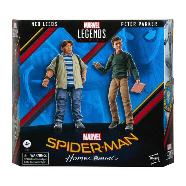 Figuras Ned Leeds & Peter Parker Spider-Man: Homecoming Marvel Legends Pack de 2 2022 15 cm Hasbro - Collector4U.com