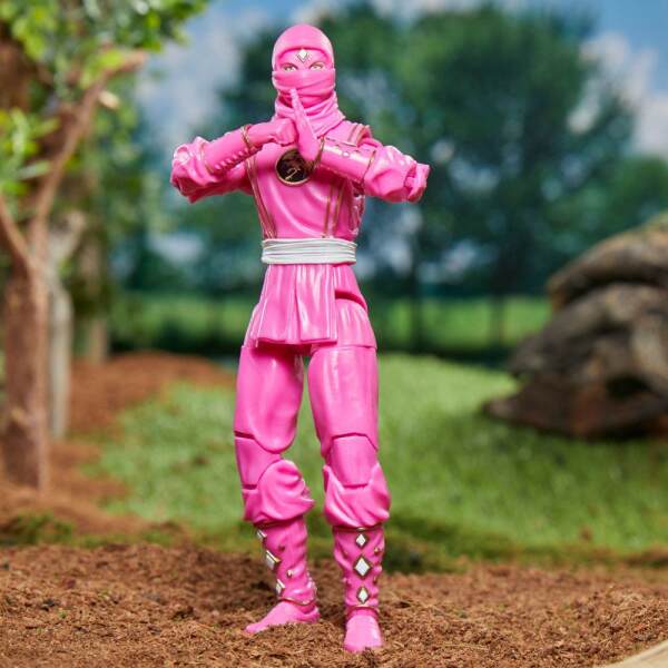 Figura Ninja Pink Ranger Mighty Morphin Power Rangers Lightning Collection 15 cm Hasbro - Collector4u.com