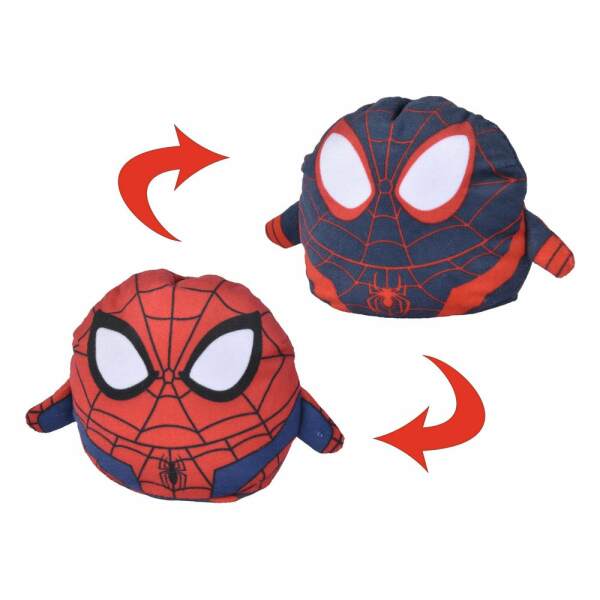 Peluche reversible Spiderman Miles Morales Marvel 8 cm - Collector4U.com