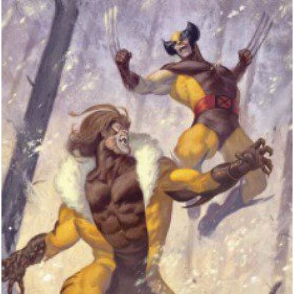 Marvel Litografia Wolverine vs Sabretooth 46 x 61 cm - Collector4u.com