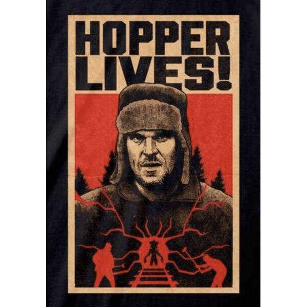 Camiseta Hopper Lives Stranger Things talla L