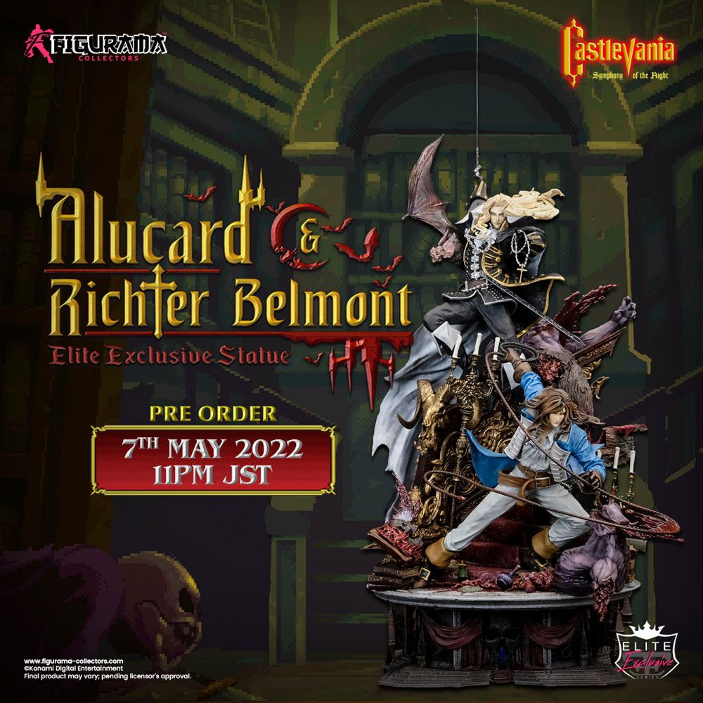 Castlevania Symphony Of The Night Estatua Elite Exclusive 1 6 Alucard Richter Belmont 91 Cm