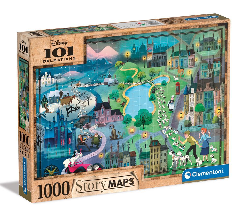 Disney Story Maps Puzzle 101 Dálmatas (1000 piezas) - Collector4U.com