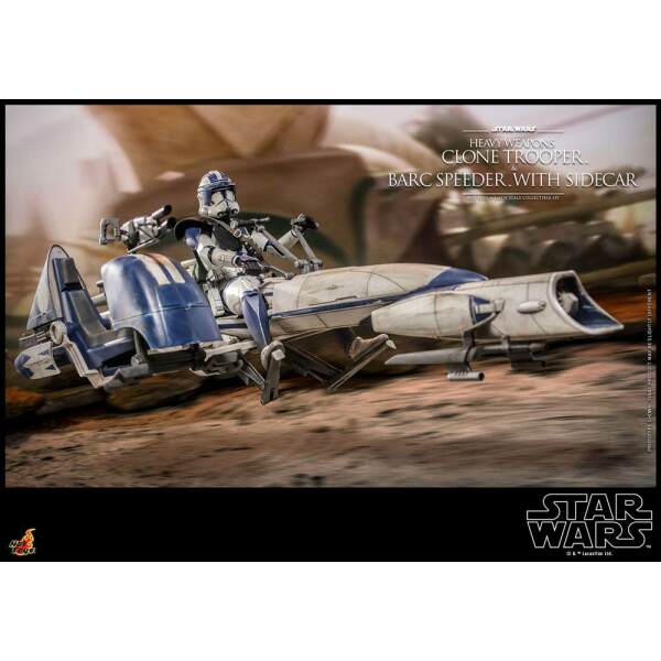Figura Clone Trooper & BARC Speeder with Sidecar Star Wars The Clone Wars 1/6 Heavy Weapons 30 cm Hot Toys - Collector4U.com